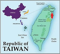 Location of Taiwan