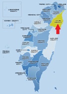 Yilan County within Taiwan